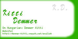 kitti demmer business card